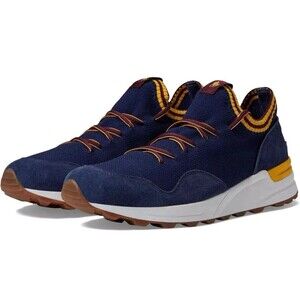 Polo Ralph Lauren Trackster 200II Men Shoes Size 8 Navy Blue Yellow Comfort NEW